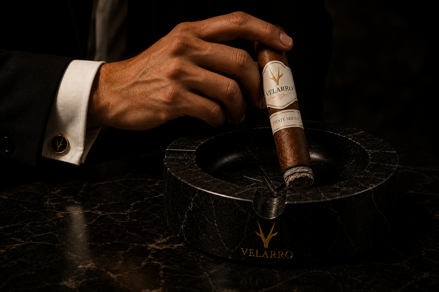 Velarro branded ashtray