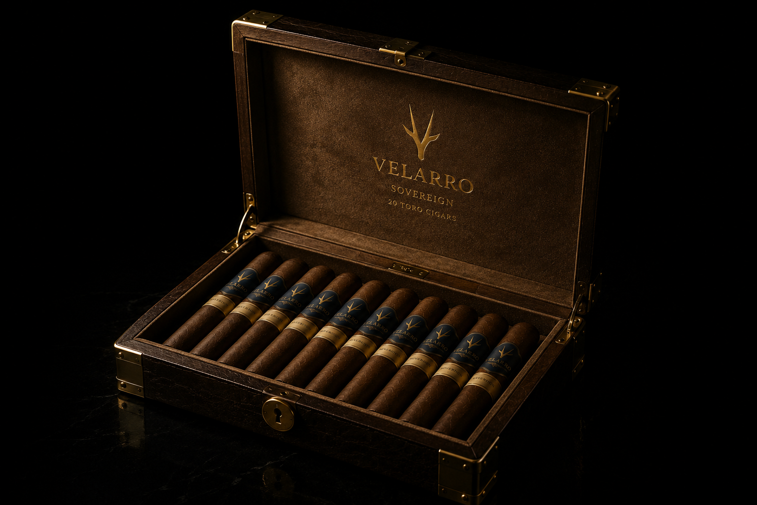 Leather cigar travel case